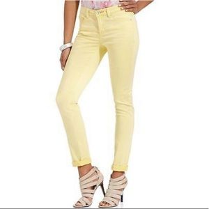 Calvin Klein Skinny Cuffed Jeans, Yellow, Sz 27/4